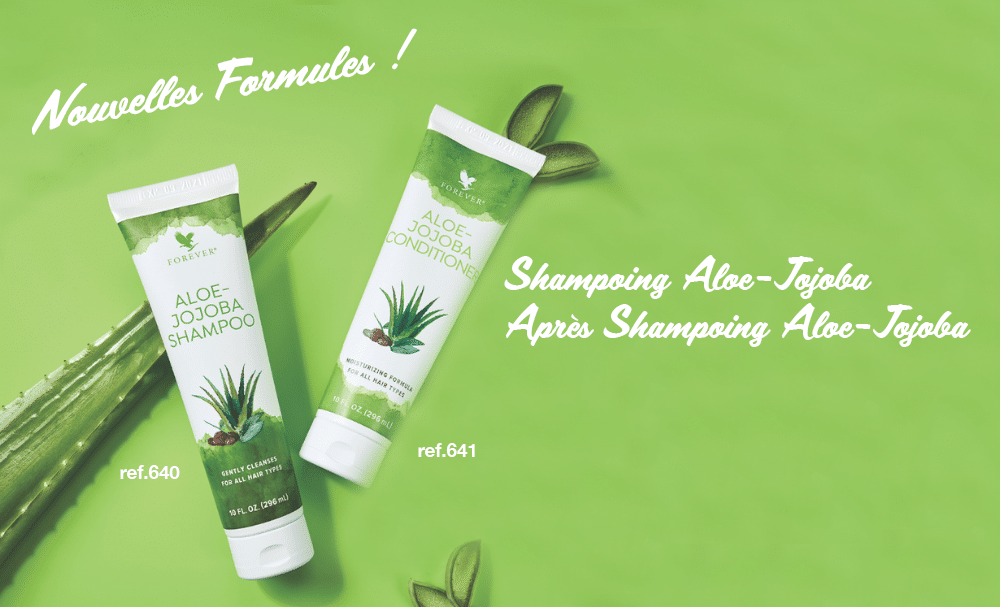 New Forever aloe jojoba shampoo and conditioner - Forever Living Products international - Information, store registration